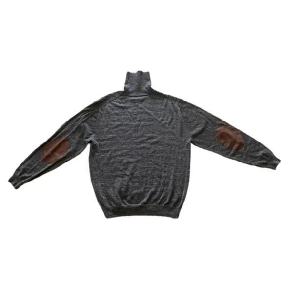 Joseph Abboud Gray Wool Blend Turtleneck Men’s. Sweater with elbow pads XL - Picture 5 of 13